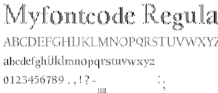MyFontCode Regular font